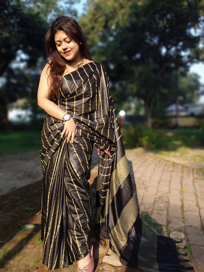 Semi Ghicha check Dilk Saree