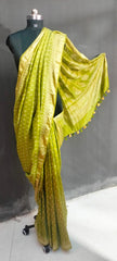 Semi Tussar Model Silk Saree Hand Block Print saree With blouse piece