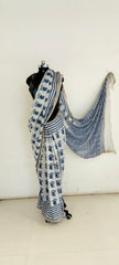 Soft silk hand print saree