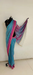 Soft silk hand print saree