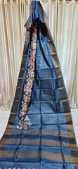 Pure tussar silk print saree