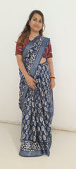 Khadi Lenin indigo