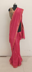 Soft silk tample border buta saree