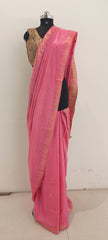 Soft silk tample border buta saree