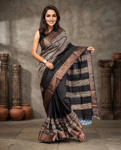 Bishnupuri Tussar Silk Saree