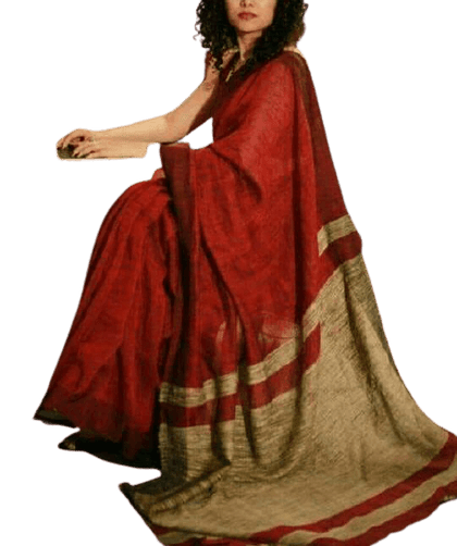 Linen saree
