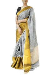 Linen saree silkzon.in