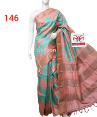 Pure Tussar Silk print saree