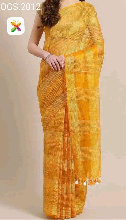 Orgenza jute ghicha saree