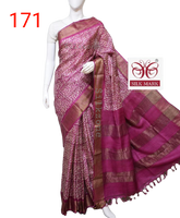 Pure Tussar Silk print saree