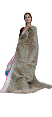 Pure Linen Print Saree SILK ZONE