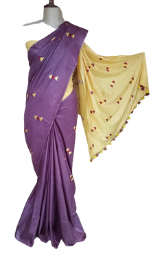 Soft silk embroidery saree