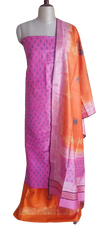 Soft silk hand print suit SILK ZONE