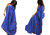 Linen embroidery heart design saree SILK ZONE