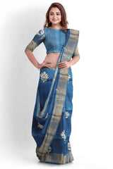 Pure Tussar Silk print saree