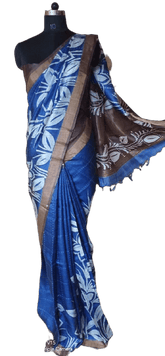 Pure Tussar Silk print saree