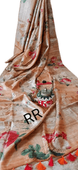 Handloom tussur silk digital print saree SILK ZONE