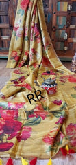 Handloom tussur silk digital print saree SILK ZONE