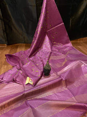 Tussar silk embroidery saree SILK ZONE