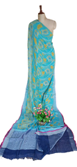 Pure linen print saree SILK ZONE