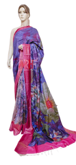 Pure Tussar Silk print saree