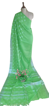 Linen jacqurad saree SILK ZONE