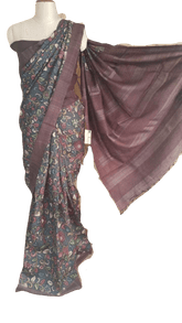 Pure Tussar Silk print saree