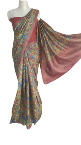 Pure Tussar Silk print saree