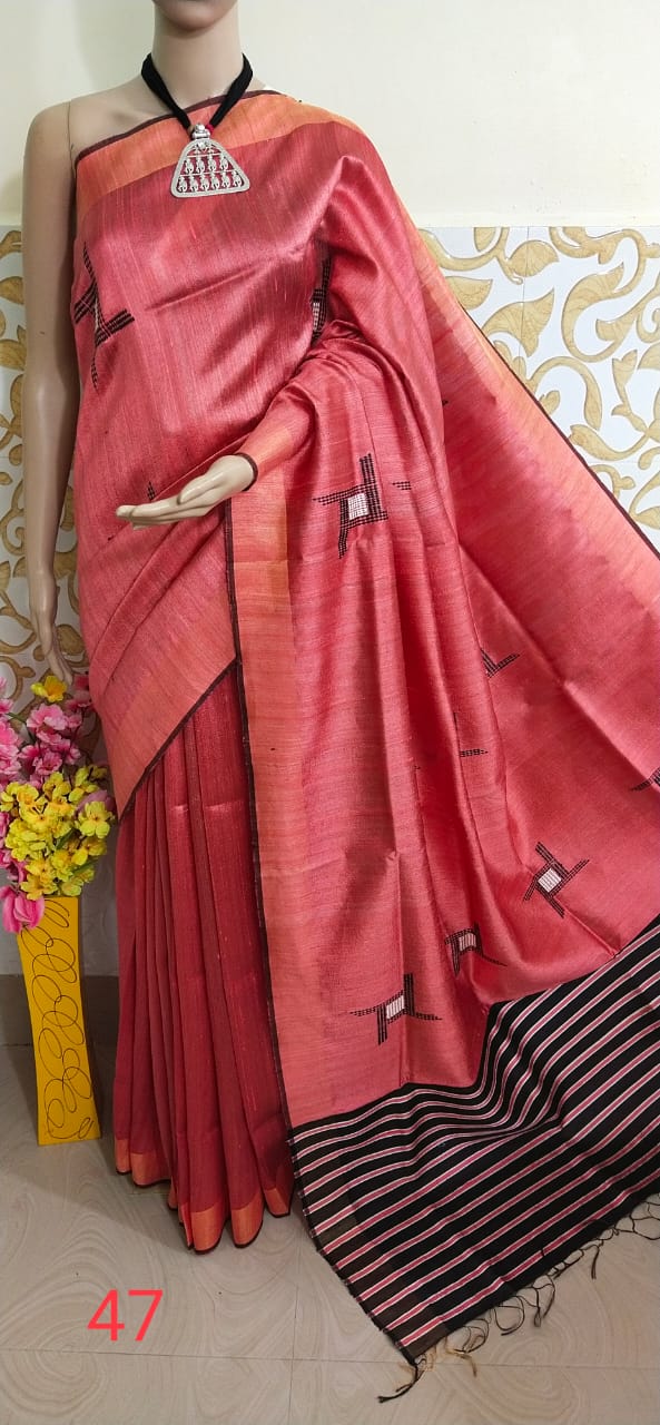 Pure tussar dupion silk saree SILK ZONE
