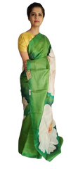 Pure Tussar Silk print saree