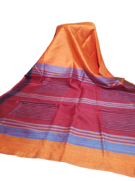 Tussar dupion silk Saree SILK ZONE