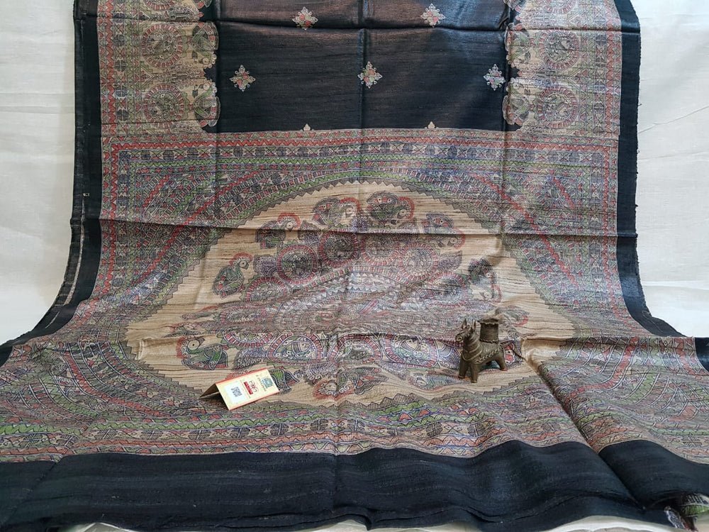 TUSSAR SILK PRINT SAREE