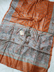 TUSSAR SILK PRINT SAREE