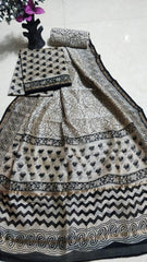 Pure chanderi silk suit SILK ZONE