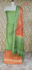 Soft silk hand print suit SILK ZONE