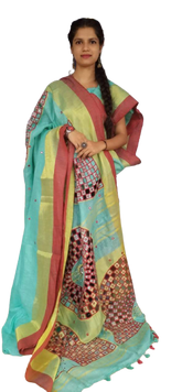 Linen cutwork design saree SILK ZONE