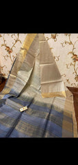 Pure Tussar Silk print saree