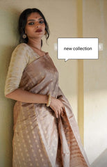 Tussar ghicha embroidery silk saree SILK ZONE