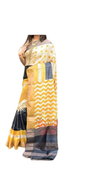 TUSSAR SILK PRINT SAREE