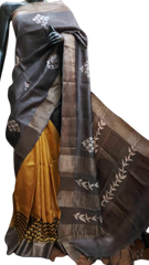 TUSSAR SILK PRINT SAREE