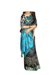TUSSAR SILK PRINT SAREE