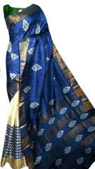 TUSSAR SILK PRINT SAREE