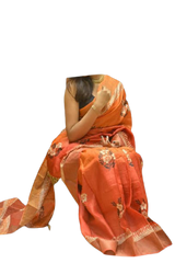 TUSSAR SILK PRINT SAREE