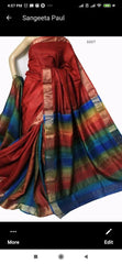 TUSSAR SILK PRINT SAREE
