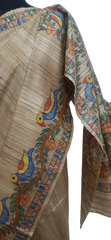 Pure Tussar Silk print saree