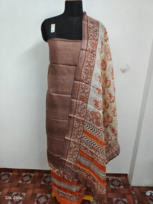 Tussar Silk Hand Block Print Suit