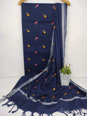 Cotton linen embroidery suit Silk ZONE