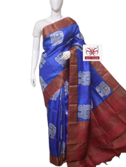 Pure Tussar Silk print saree