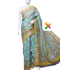PURE LINEN DIGITAL PRINT SAREE SILK ZONE