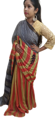 Modal Silk Hand Print Saree